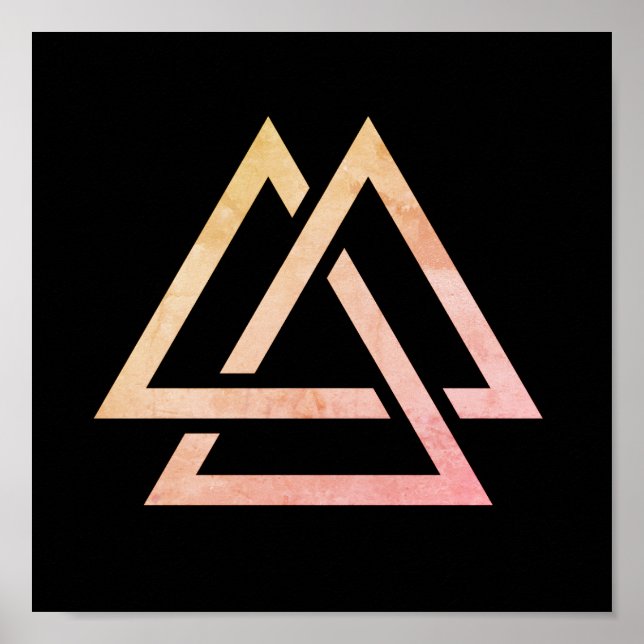 Affiche Variante du symbole Valknut (Devant)