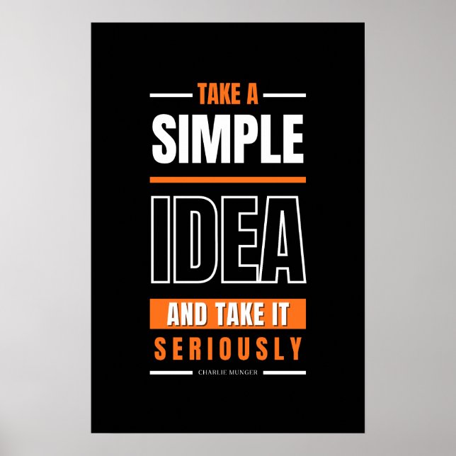 Affiche Variation de citation Charlie Munger (Devant)