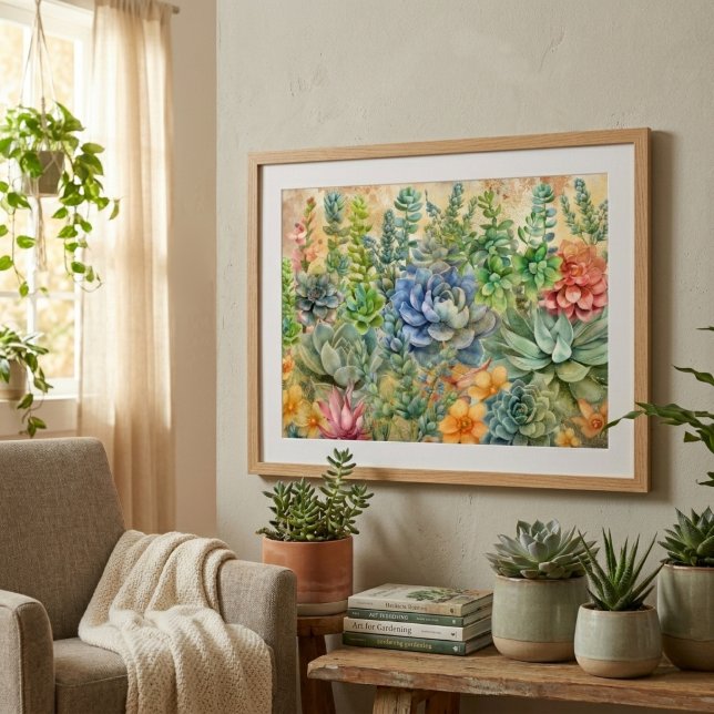 Affiche Variété de Succulentes (Créateur téléchargé)