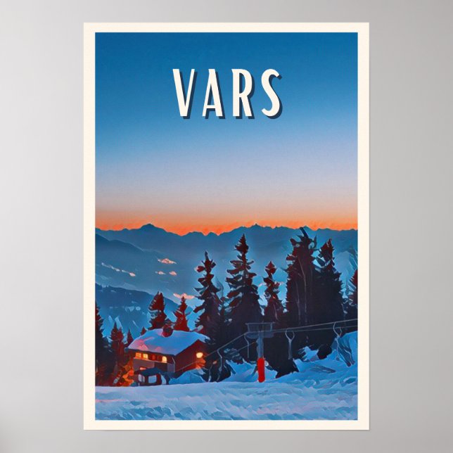 Affiche Vars Station de ski (Devant)