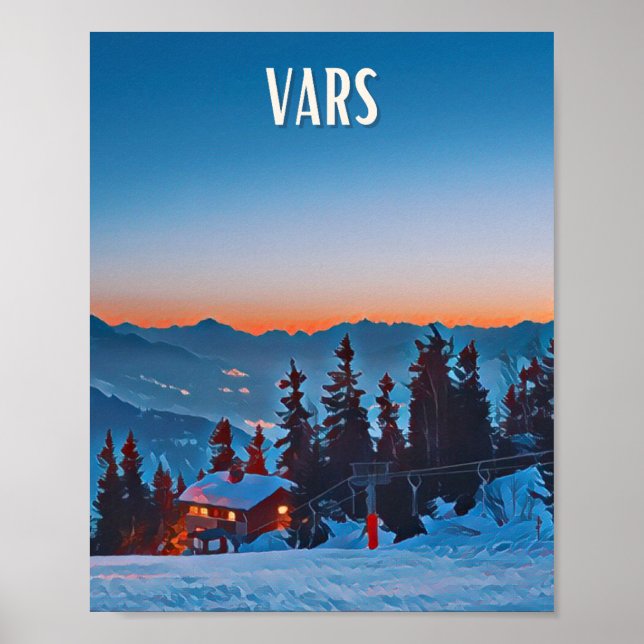 Affiche Vars Station de ski  (Devant)