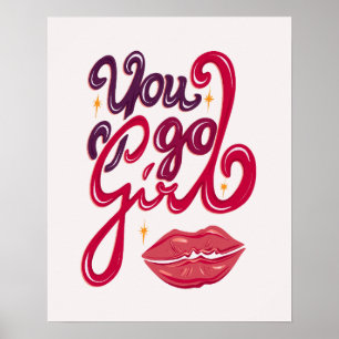 Affiche Vas-y fille – Citation pour booster la confiance