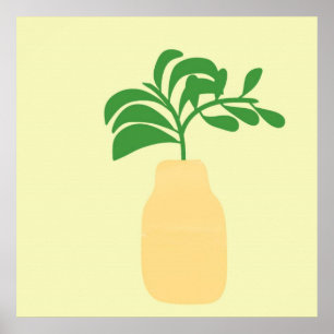 Affiche vase art abstrait