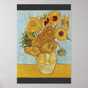 Affiche Vase Avec 12 Tournesols De Vincent Van Gogh