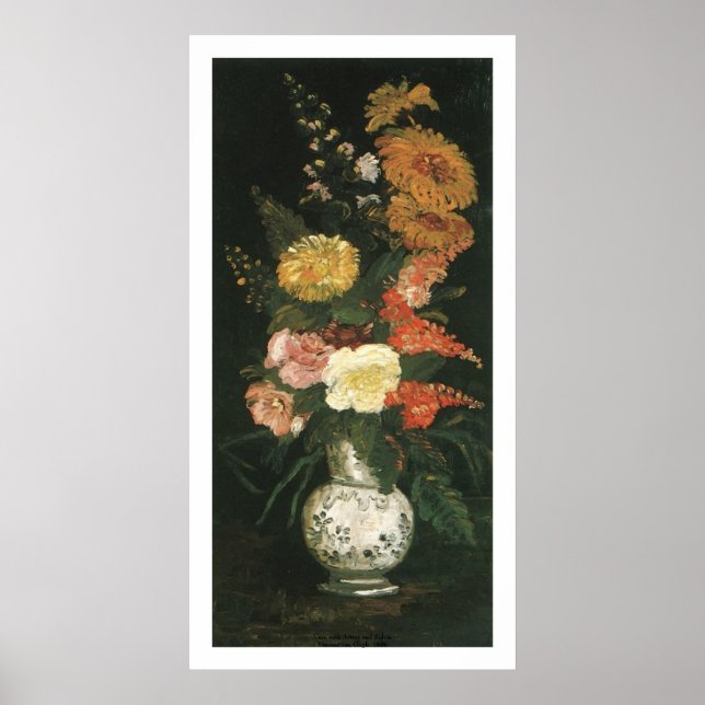 Affiche Vase avec Aster et Silva par Vincent van Gogh (Devant)