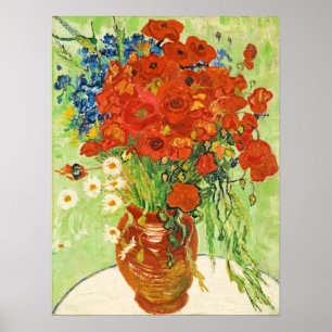 Affiche Vase avec Cornflowers et Poppies, Van Gogh