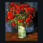 Affiche Vase avec des pavots rouges par Vincent Van Gogh<br><div class="desc">Vase avec des pavots rouges,  peint par Vincent Van Gogh en 1886. Cette image est du domaine public.</div>