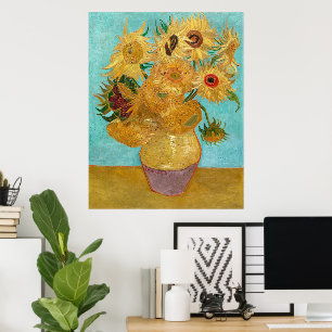 Affiche Vase avec douze tournesols par Vincent Van Gogh