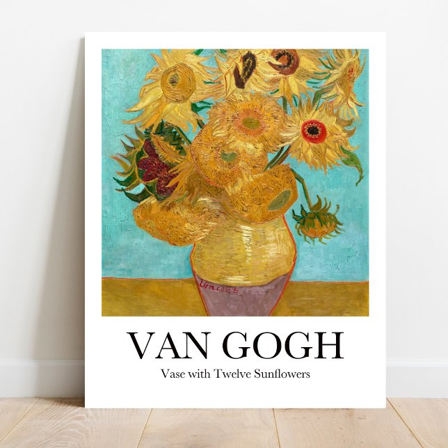 Affiche Vase avec douze tournesols par Vincent van Gogh (Van Gogh Sunflowers Poster: Brighten your space with Van Gogh's iconic sunflowers in a stunning vase)