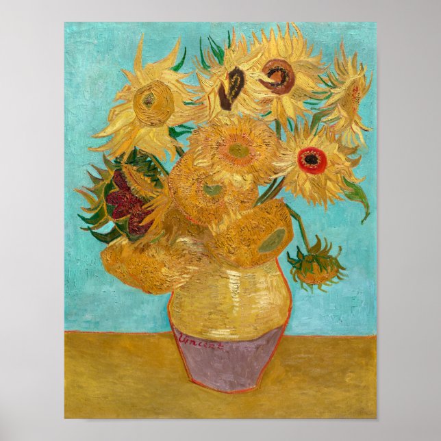 Affiche Vase avec douze tournesols | Van Gogh | (Devant)