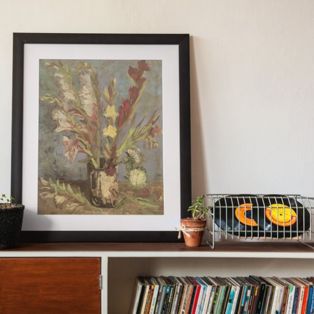 Affiche Vase avec Glaïeuls par Vincent van Gogh (Créateur téléchargé)