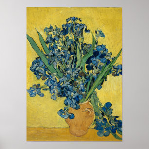 Affiche Vase avec Irises par Van Gogh - La vie morte