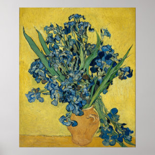 Affiche Vase avec Irises par Van Gogh - La vie morte
