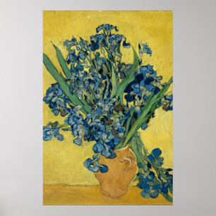 Affiche Vase avec Irises par Van Gogh - La vie morte