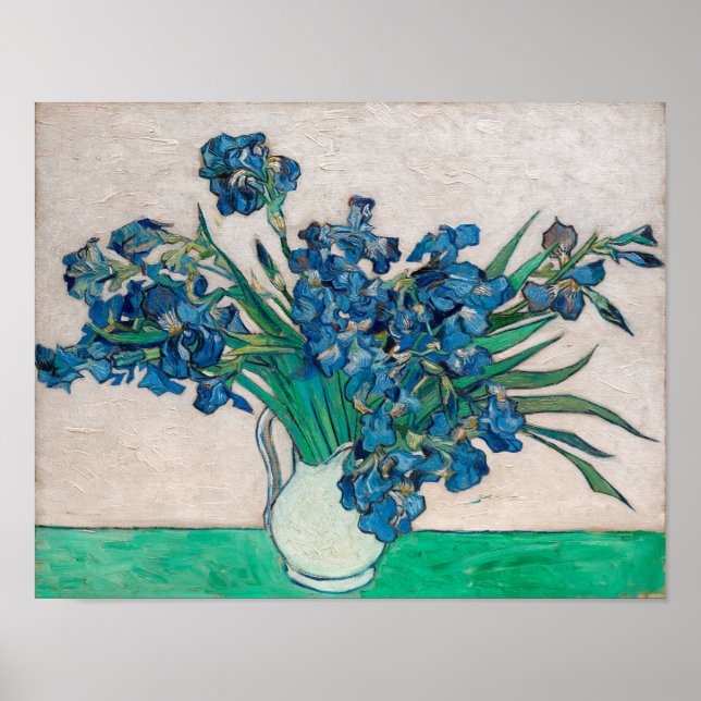 Affiche Vase avec Irises, Van Gogh (Devant)