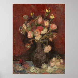 Affiche Vase avec les chinois maîtres et gladioli van Gogh