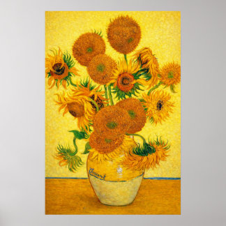 Affiche Vase avec quinze tournesols de Vincent van Gogh