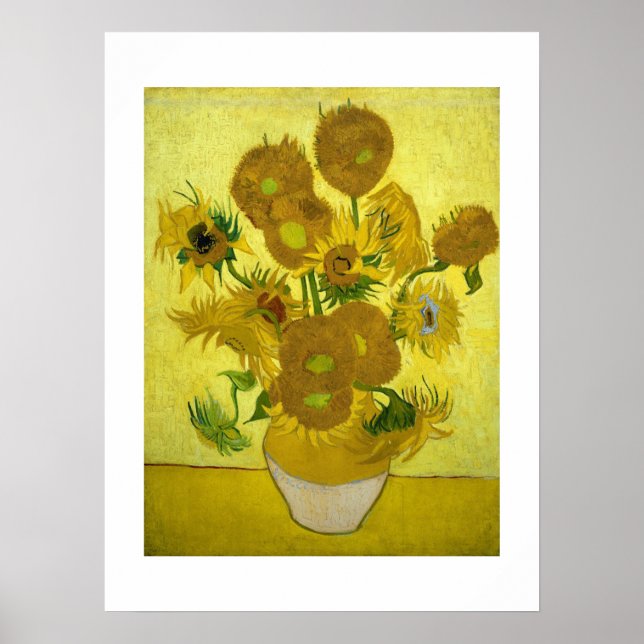 Affiche Vase avec quinze tournesols par Van Gogh (Devant)