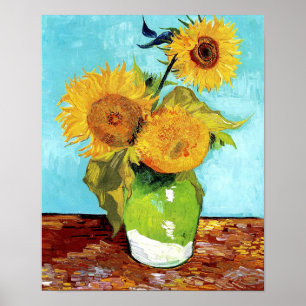 Affiche Vase avec trois tournesols (1888) Vincent Van Gogh