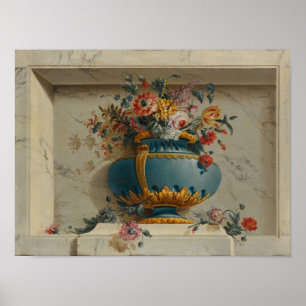 Affiche Vase de fleurs dans un créneau