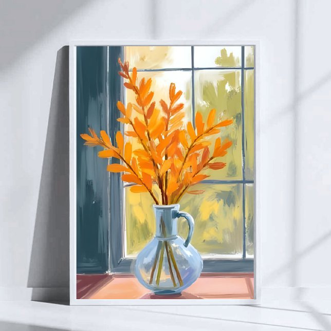 Affiche Vase de fleurs d'automne en aquarelle (Créateur téléchargé)