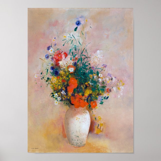 Affiche Vase de fleurs, Redon (Devant)