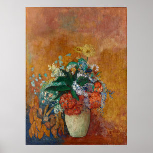 Affiche Vase de la peinture à l'huile française d'Odilon