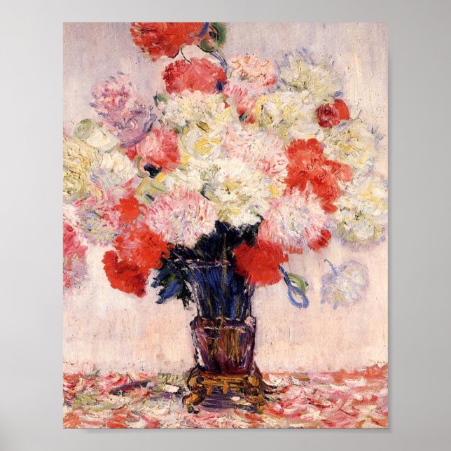 Affiche Vase De Peonies Par Claude Monet (Devant)