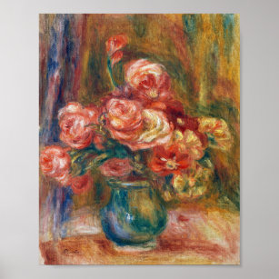 Affiche Vase de Rose   Renoir