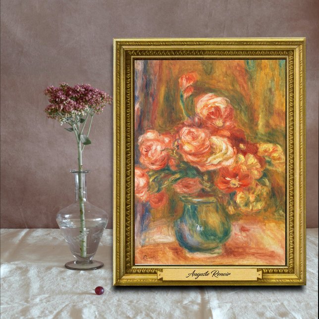 Affiche Vase de Roses par Auguste Renoir Art (Créateur téléchargé)