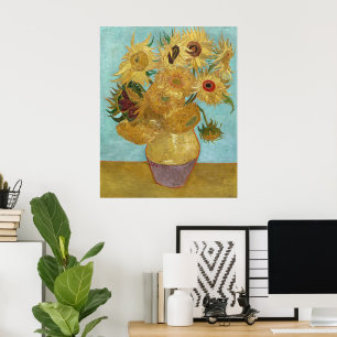 Affiche Vase de tournesols de Vincent van Gogh