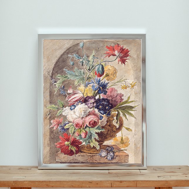 Affiche Vase des fleurs par Jan van Huysum (Créateur téléchargé)