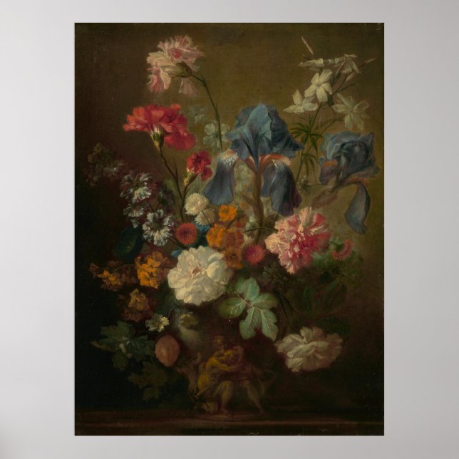 Affiche Vase en fleurs par Jan van Huysum (Devant)
