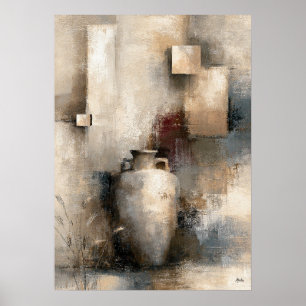 Affiche Vase humble Wabi-Sabi Moderne Abstraction Japonais