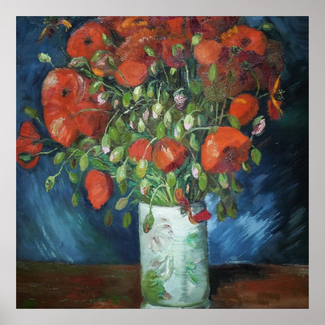 Affiche Vase par Red Poppies Vincent van Gogh (Devant)