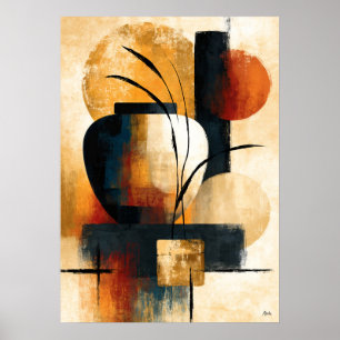 Affiche Vase Susuki Sérénité Japonais Organique Moderne