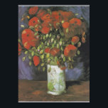 Affiche Vase with Red Poppies Vincent van Gogh<br><div class="desc">Vase with Red Poppies is an 1886 oil on canvas painting painted by Vincent van Gogh during the period he spent in Paris -- the painting was done four years before his death in 1890. Vincent van Gogh (1853 – 1890) was a Dutch Post-Impressionist painter who in just over a...</div>