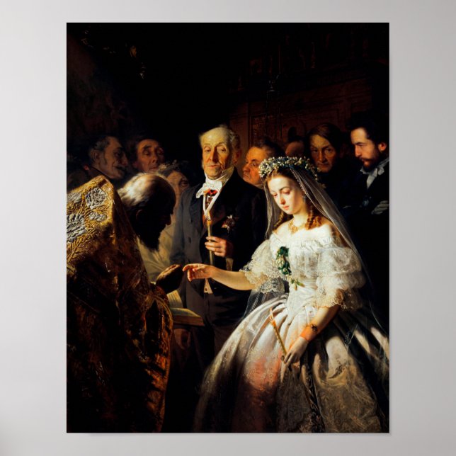 Affiche Vasili Pukirev : Le mariage inégal (Devant)