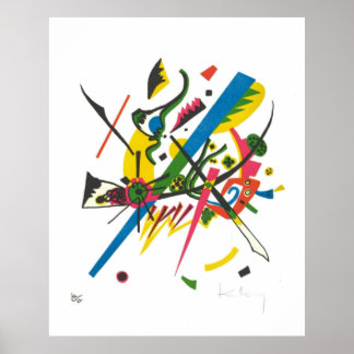 Affiche Vasily Kandinsky avec signature Petits Mondes I On