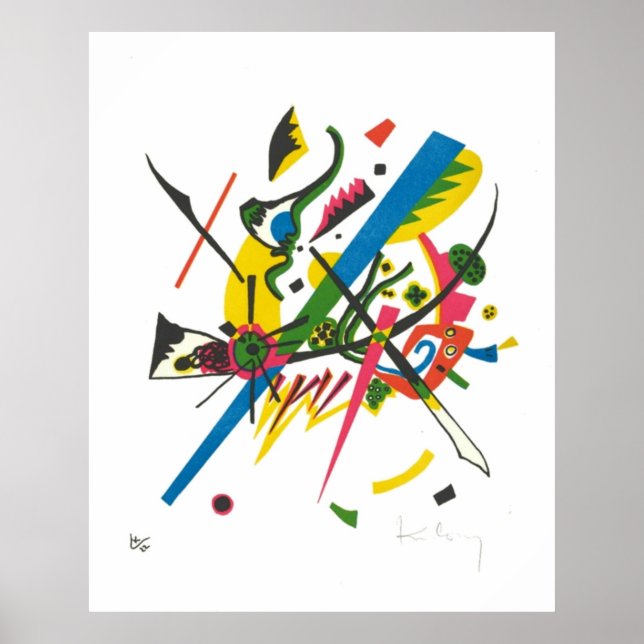 Affiche Vasily Kandinsky avec signature Petits Mondes I On (Devant)