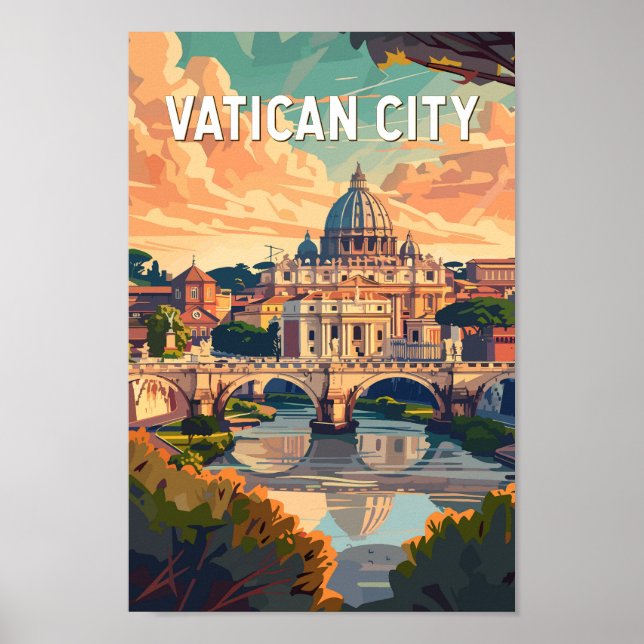 Affiche Vatican City Travel Art Vintage (Devant)