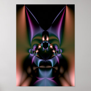 Affiche vaudou fractal : sorcier