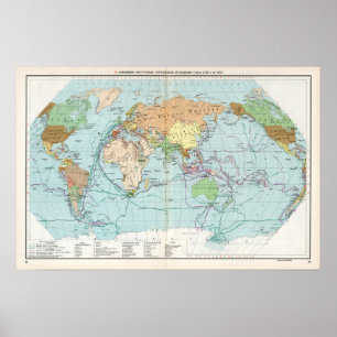 Affiche Vazhneishie Inostrannye Krugosvetnye Zkspeditsii