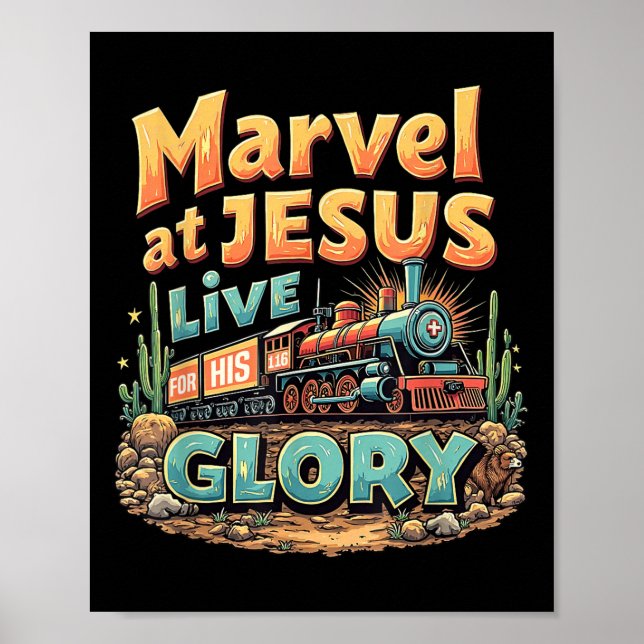 Affiche Vbs 2025 Sa Gloire Jonction Train True North Chris (Devant)