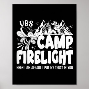 Affiche Vbs Camp Firelight Vbs 2024 École biblique de vaca