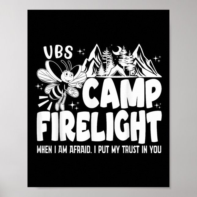 Affiche Vbs Camp Firelight Vbs 2024 École biblique de vaca (Devant)