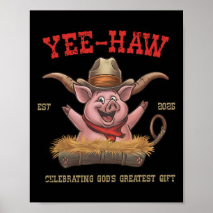 Affiche Vbs Yee Haw 2025 Ferme Animale École Biblique de V