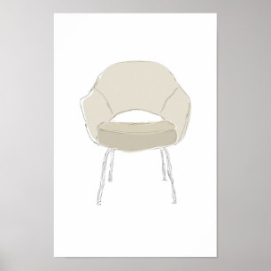 Affiche Vecteur de griffonnage de chaise de série S de