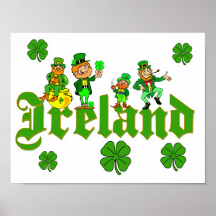 Affiche Vector - Leprechaun Clover Irlande