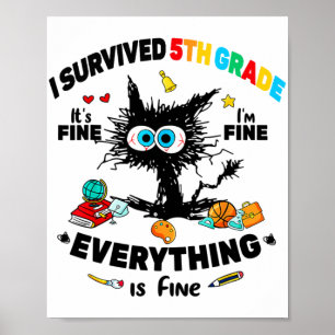 Affiche Vécu 5e année Dernière jour de l'école C'est bien